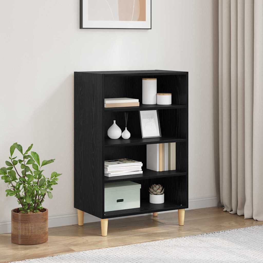 Sideboard Schwarz Eichen-Optik 57 x 35 x 89,5 cm Holzwerkstoff