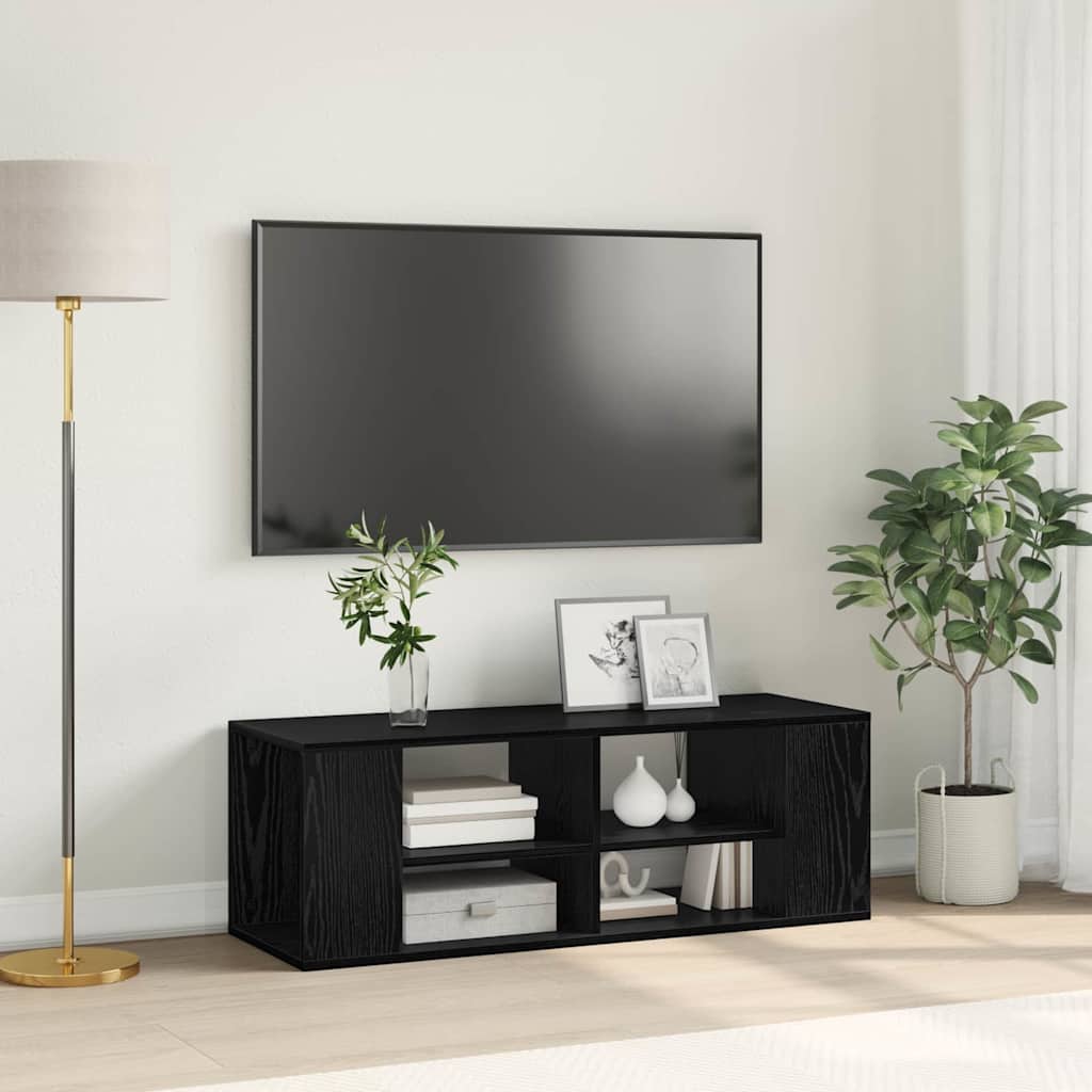 TV-Schrankset 102 x 35 x 35 cm Schwarz Eichen-Optik