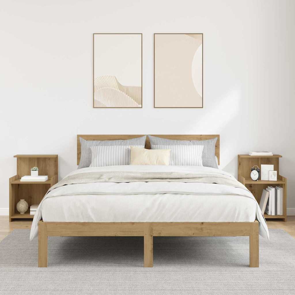 Nachttisch 2 stk. Artisan-Eiche 40 x 35 x 60 cm Holzwerkstoff