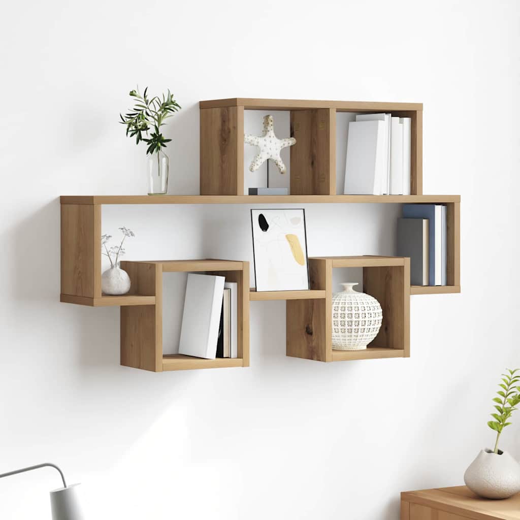 Wandregal Wandhalterung Artisan-Eiche 82 x 15 x 51 cm