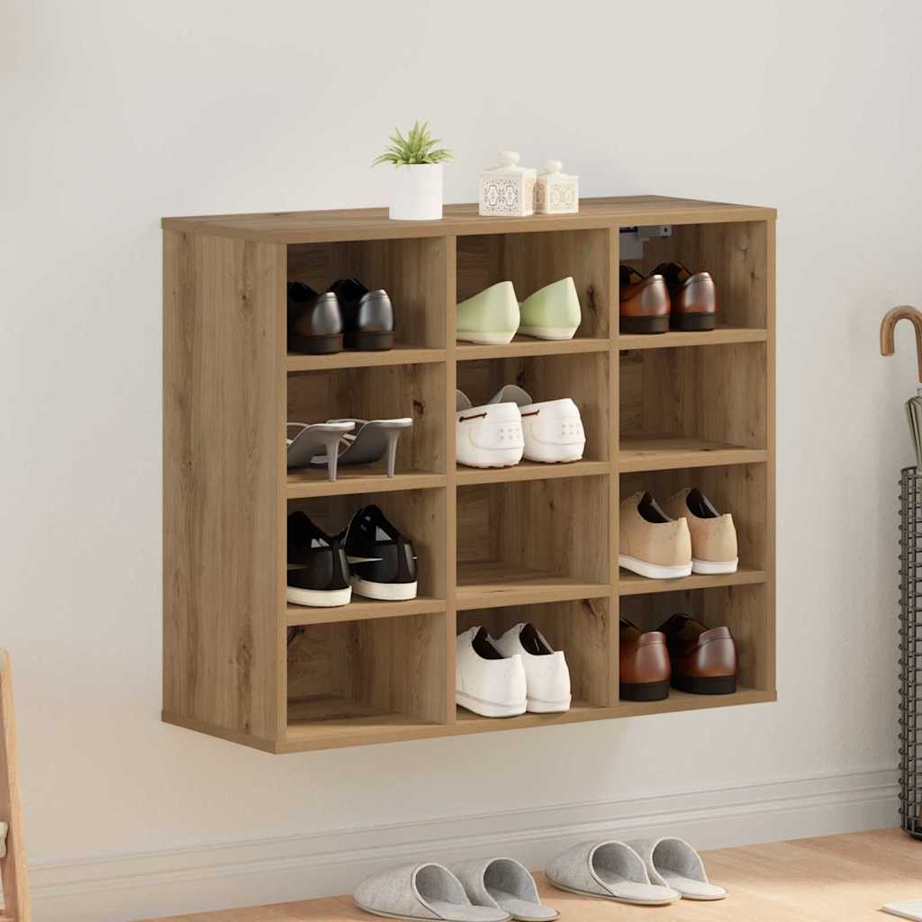 Schuhschrank 77,5 x 30 x 67 cm Holzwerkstoff Artisan-Eiche