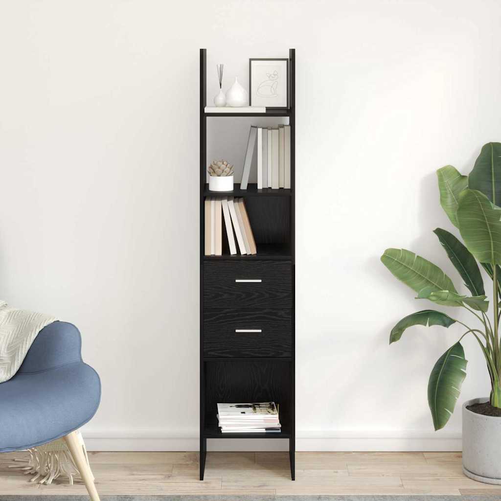 Bücherregal 2 Ebenen 40 x 35 x 180 cm Holzwerkstoff