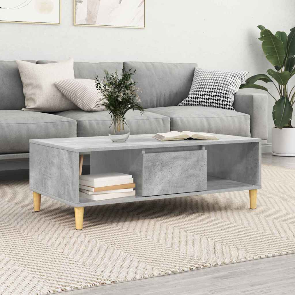 Couchtisch Betongrau 102 x 55 x 35 cm Holzwerkstoff