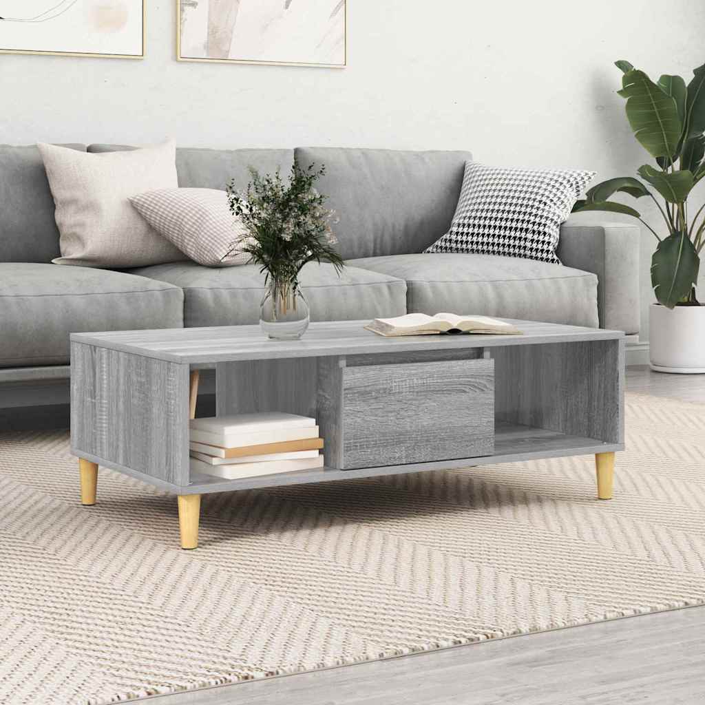 Couchtisch Sonoma-Grau 102 x 55 x 35 cm Holzwerkstoff