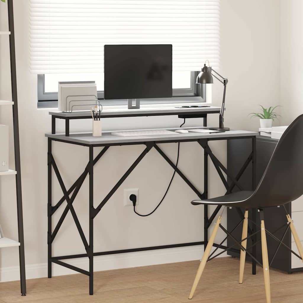 Schreibtisch Sonoma-Grau 100 x 50 x 86,5 cm Holzwerkstoff