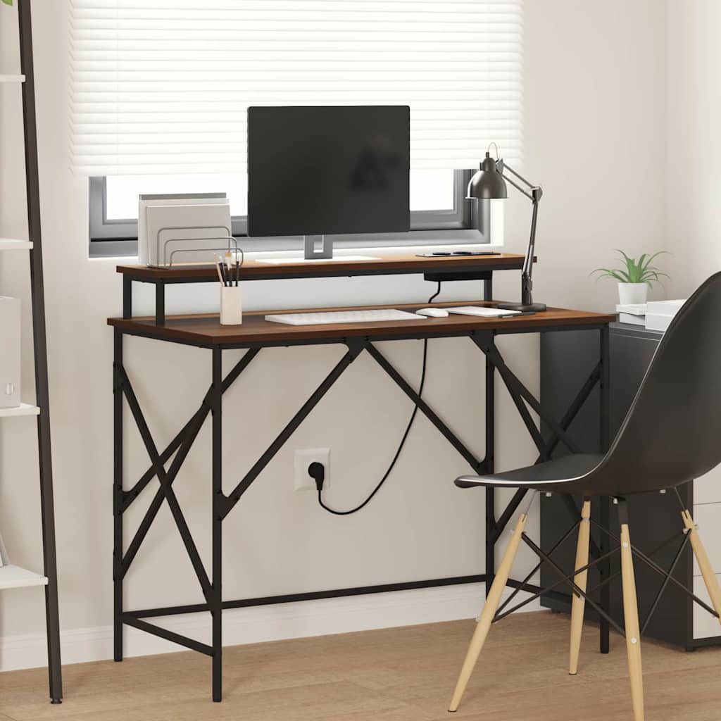 Schreibtisch Braun Eichen-Optik 100 x 50 x 86,5 cm