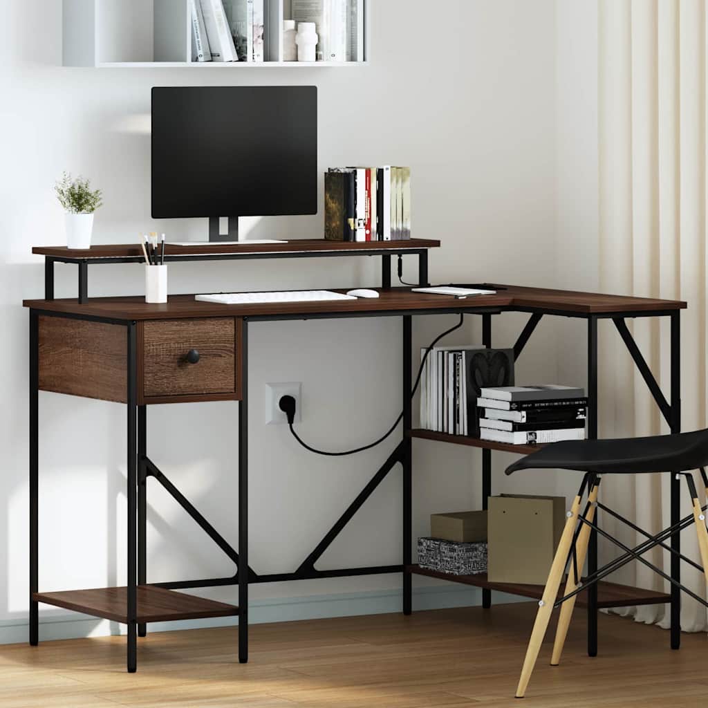 Schreibtisch Braun Eichen-Optik 120 x 79 x 86,5 cm