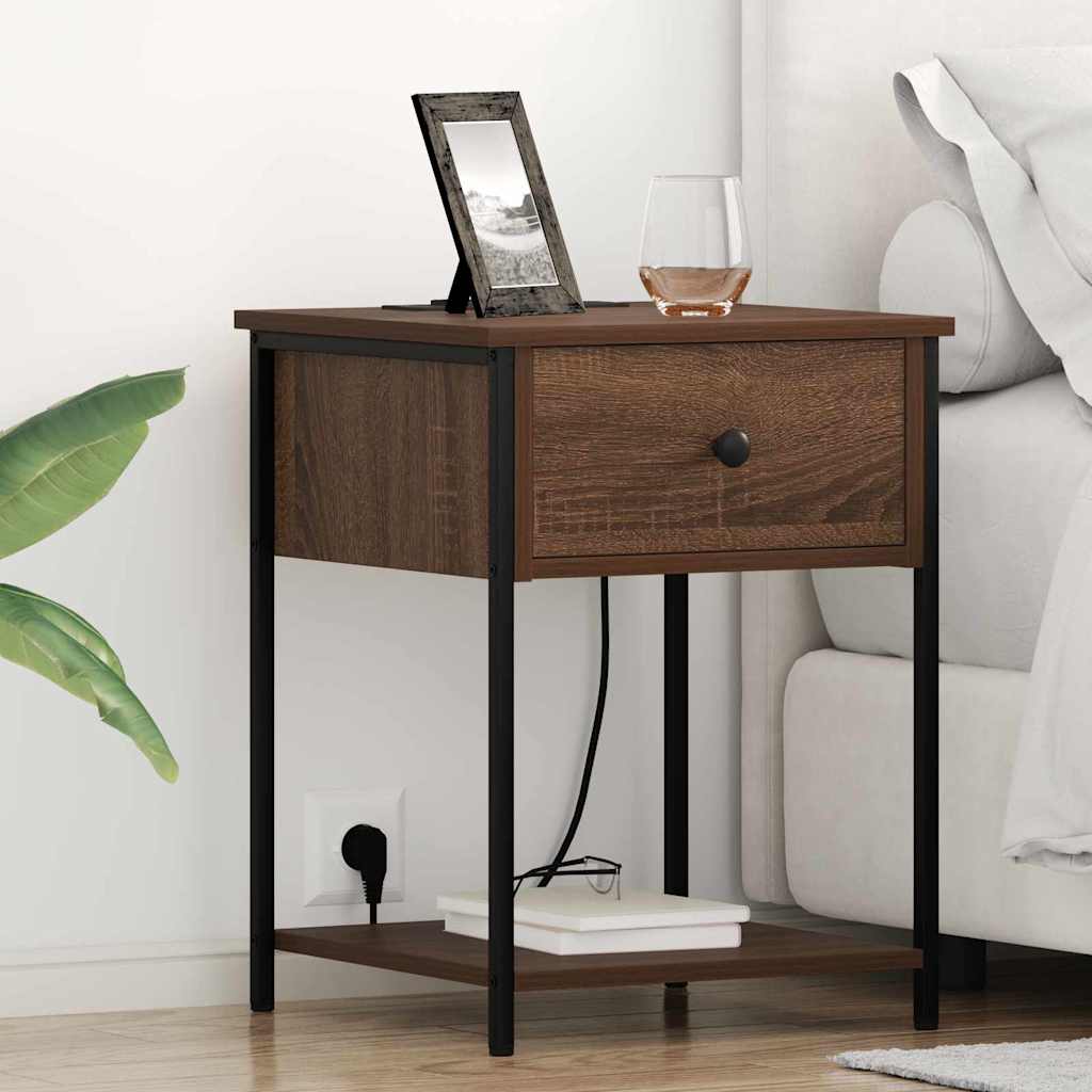 Nachttisch 2 Stk. Braun Eichen-Optik 42 x 41 x 56 cm