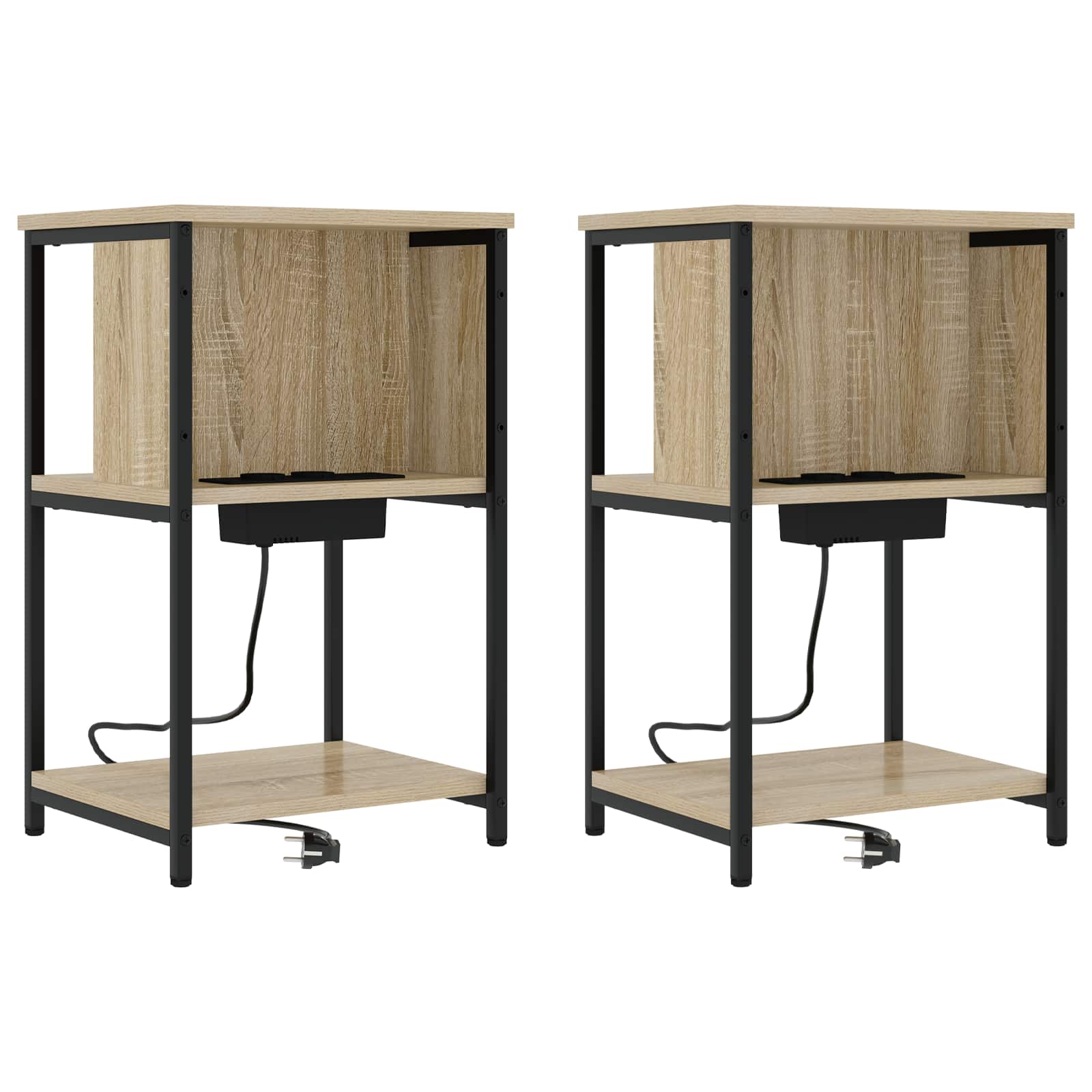 Nachttisch 2 Stk. Sonoma-Eiche 38 x 31 x 61 cm Holzwerkstoff