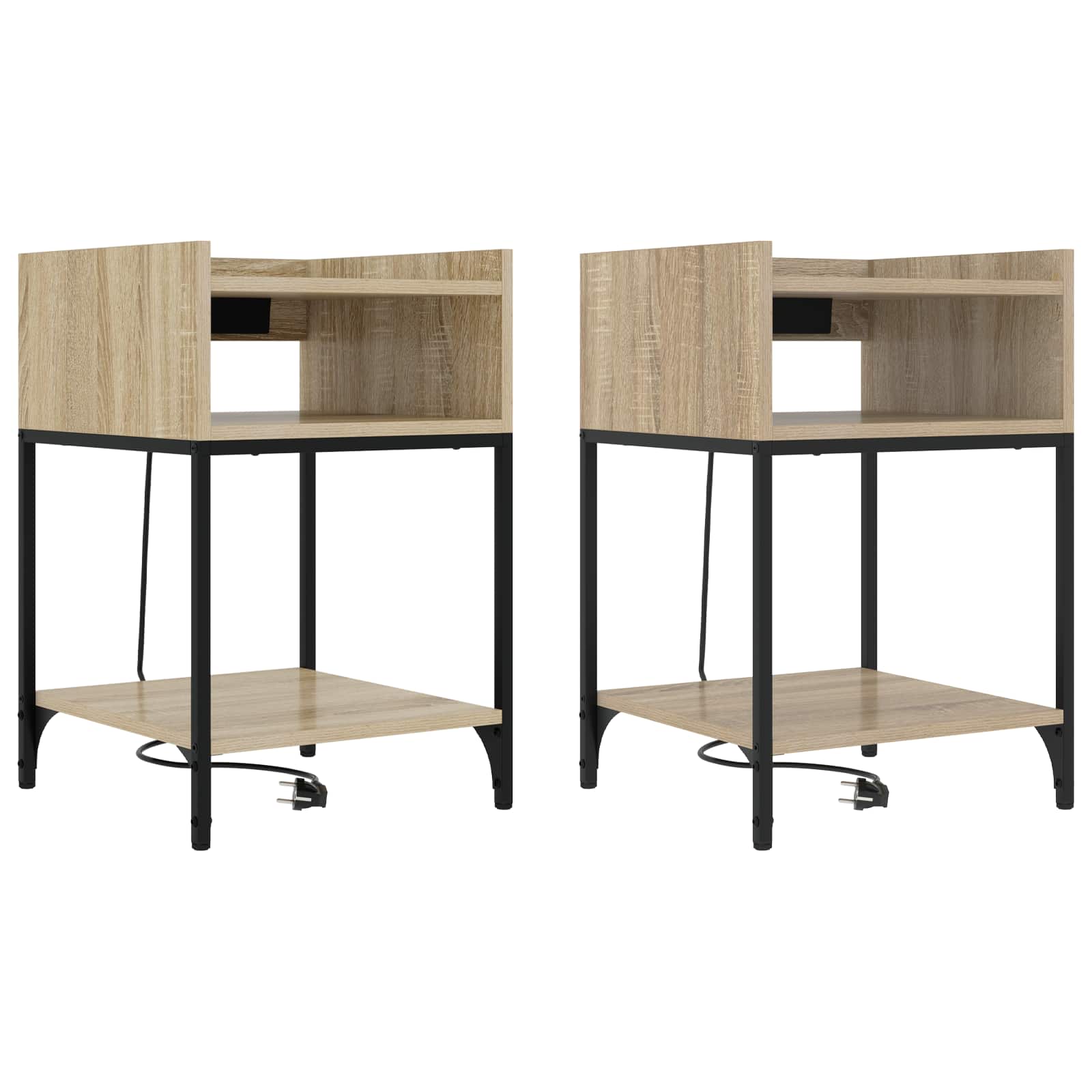 Nachttisch 2 Stk. Sonoma-Eiche 40 x 40 x 61 cm Holzwerkstoff