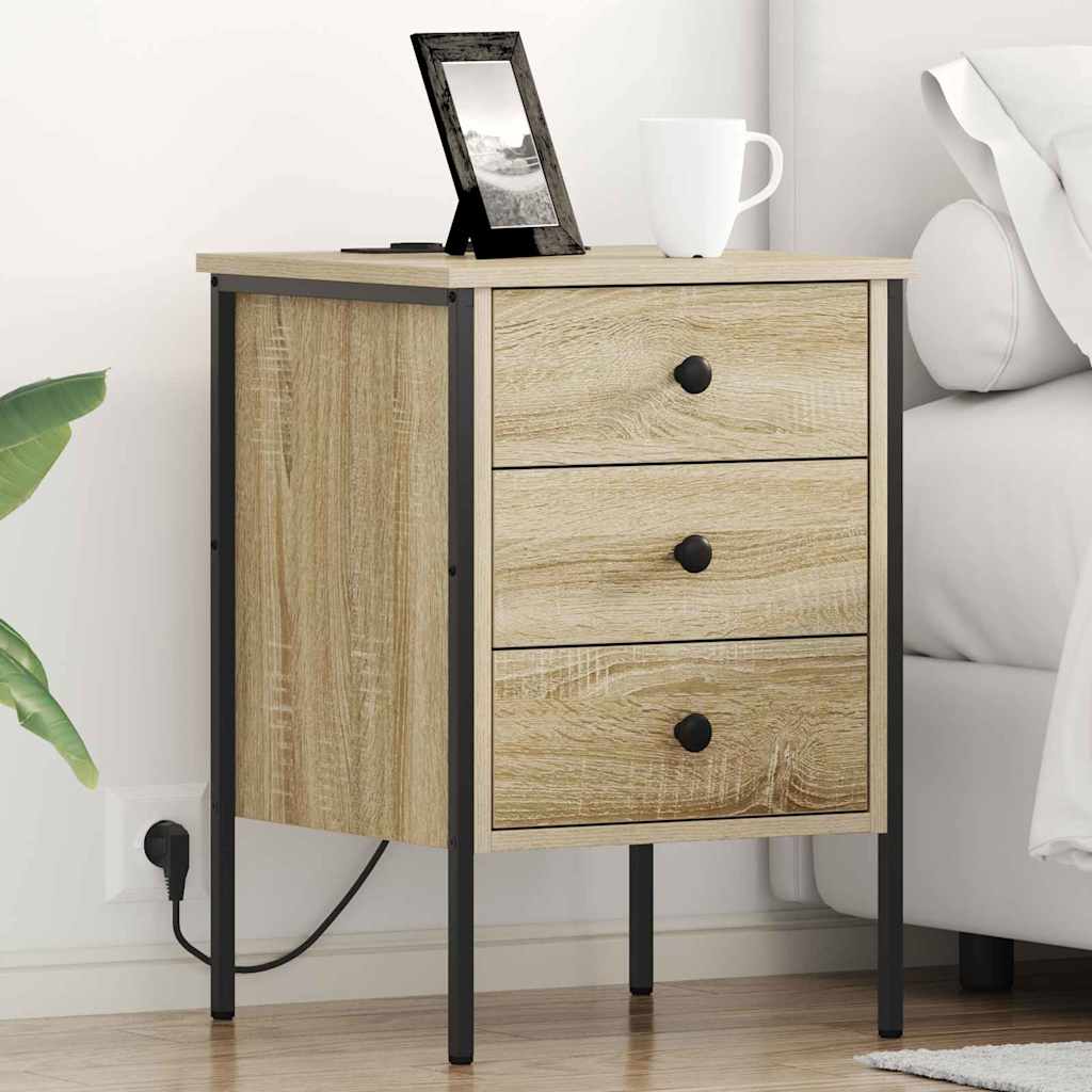 Nachttisch 2 Stk. Sonoma-Eiche 42 x 41 x 61 cm Holzwerkstoff