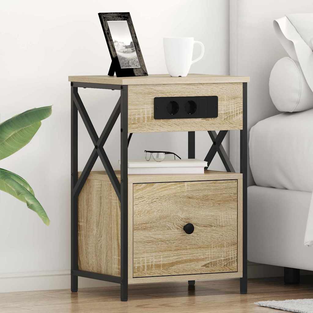 Nachttisch 2 stk. Sonoma-Eiche 40 x 31 x 60 cm Holzwerkstoff
