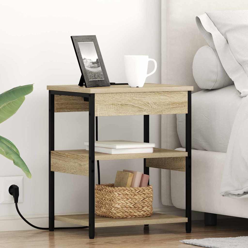 Nachttisch 2 Stk. Sonoma-Eiche 41 x 31 x 51 cm Holzwerkstoff
