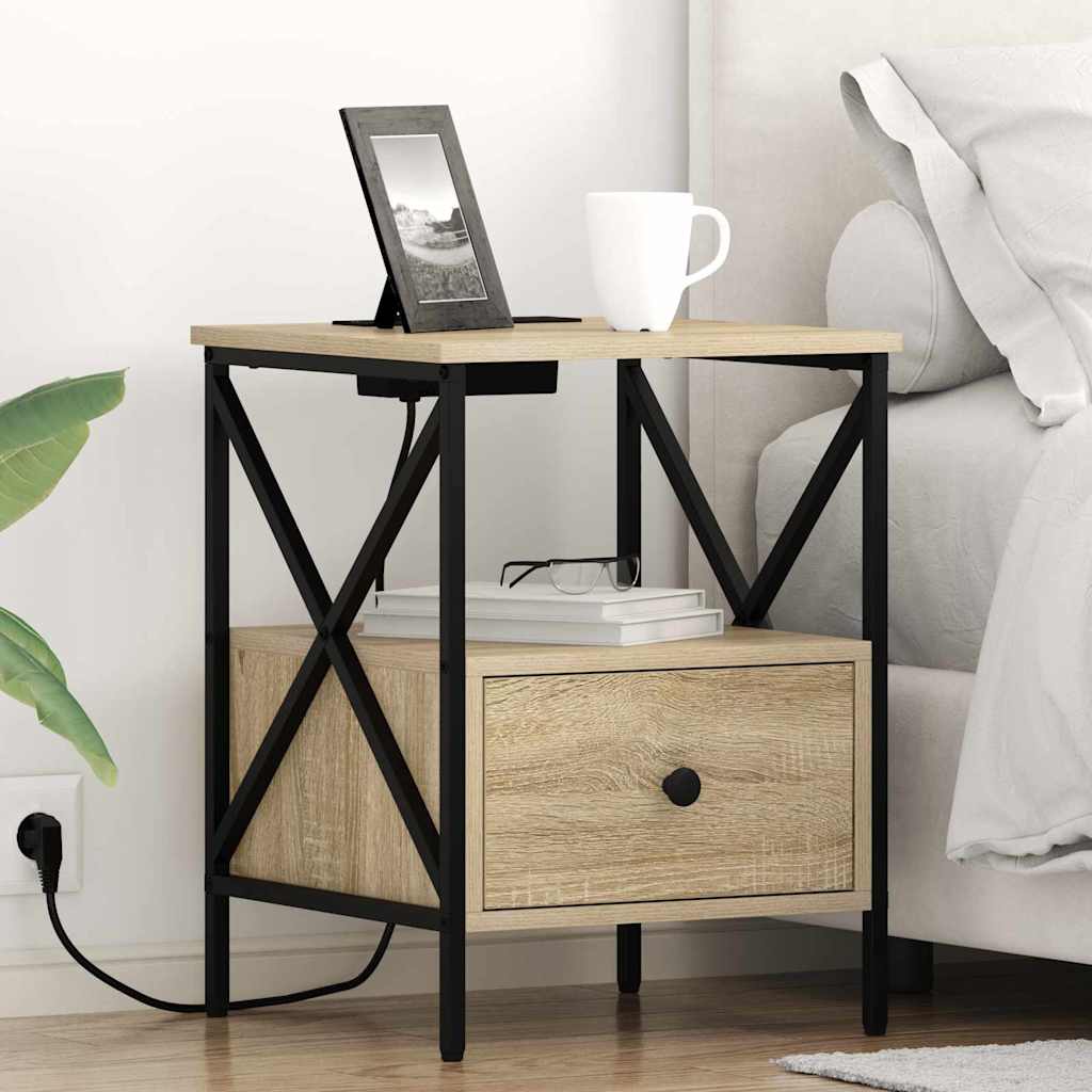 Nachttisch Sonoma-Eiche 41,5 x 40,5 x 55 cm Holzwerkstoff