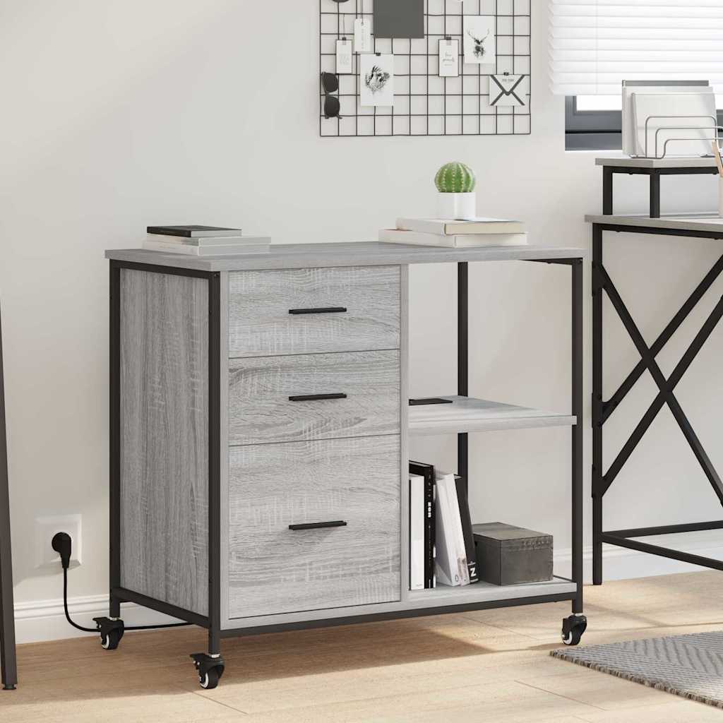 Schrank mit Ladestation 76 x 41 x 72 cm Holzwerkstoff