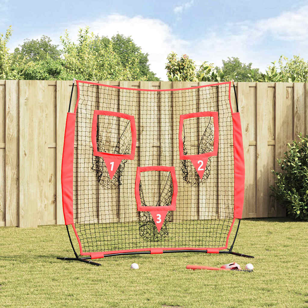 Baseball-Übungsnetz Schwarz 214,5 x 89,5 x 181 cm Polyester