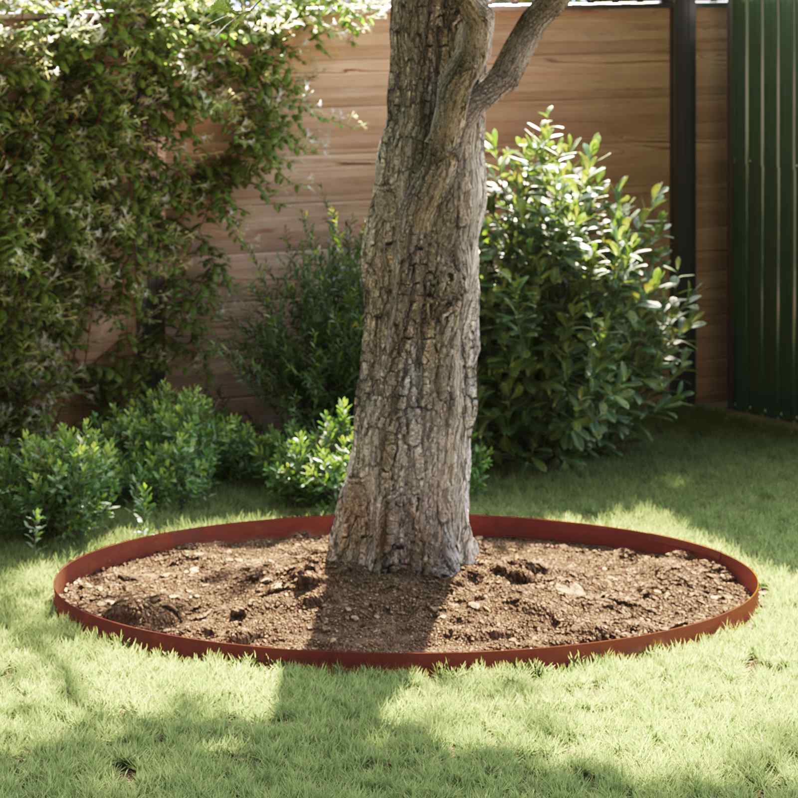 Raseneinfassung 4 stk. 450 x 10 cm Wetterfeststahl Rostig