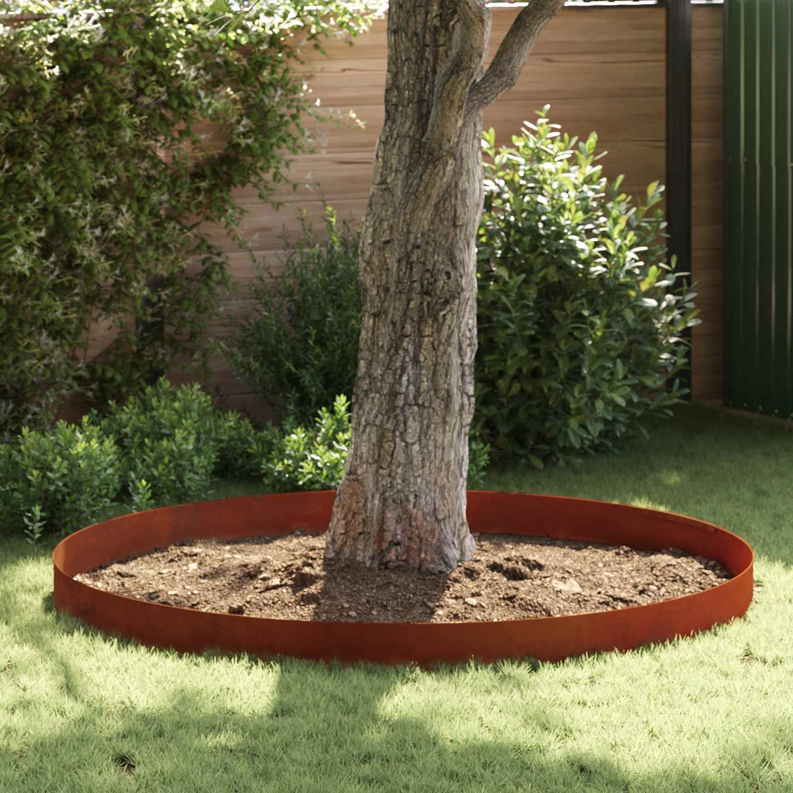 Raseneinfassung 4 stk. 450 x 20 cm Wetterfeststahl Rostig
