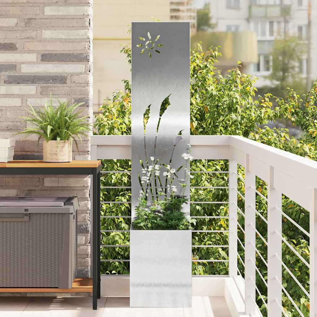Garten Sichtschutz-Leinwand Silber 32 x 32 x 150 cm