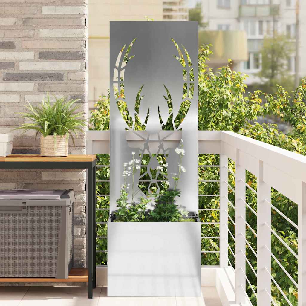 Garten Sichtschutz-Leinwand Tiermuster Silber 50 x 32 x 150 cm