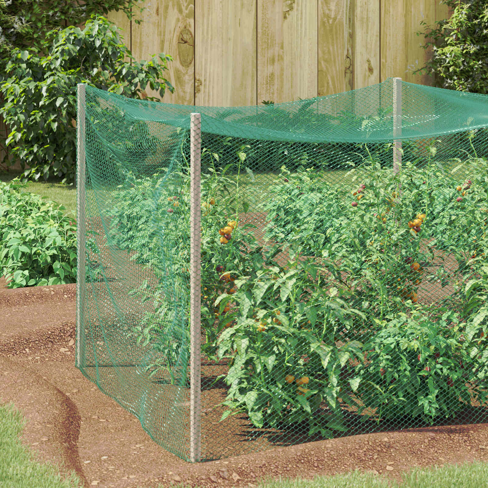 Vogelschutznetz Grün 2 x 10 m Polyethylen