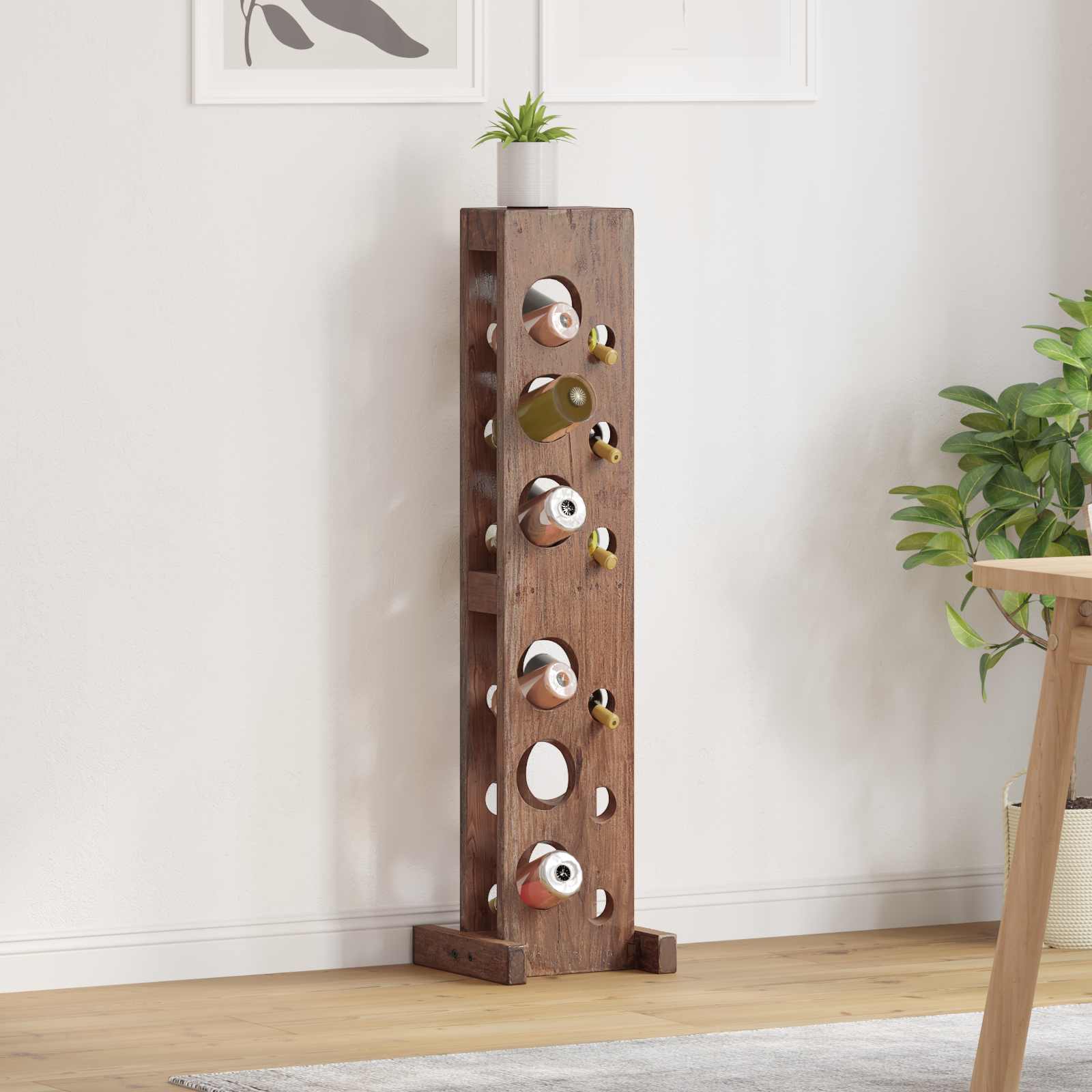 Regal Massives Mahagoni Holz Braun