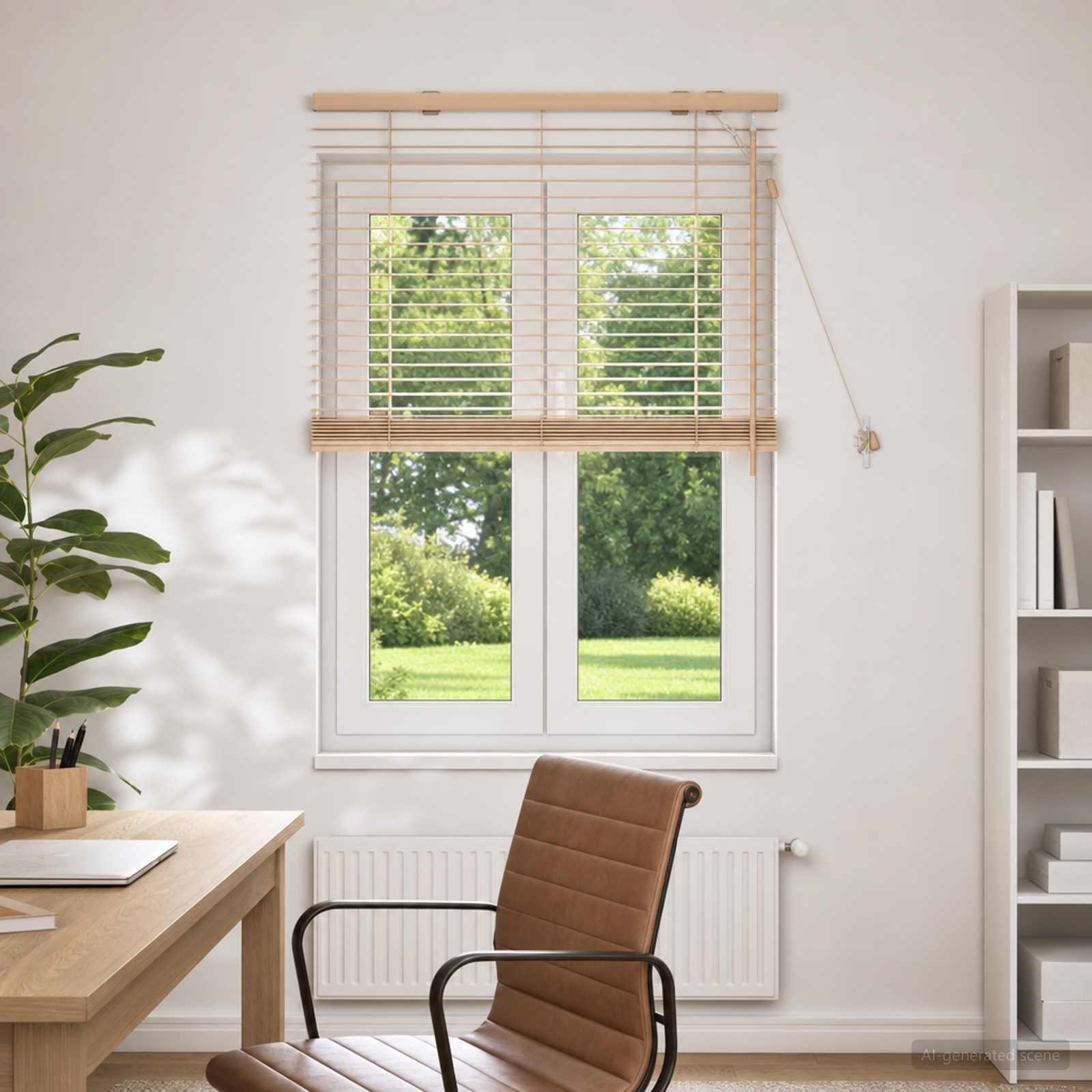 Venezianische Jalousie Eichenoptik 85 x 130 cm 35 mm