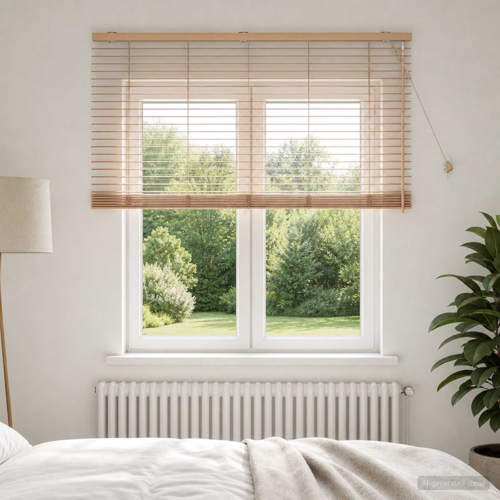 Venezianische Jalousie Eichenoptik 140 x 130 cm 35 mm