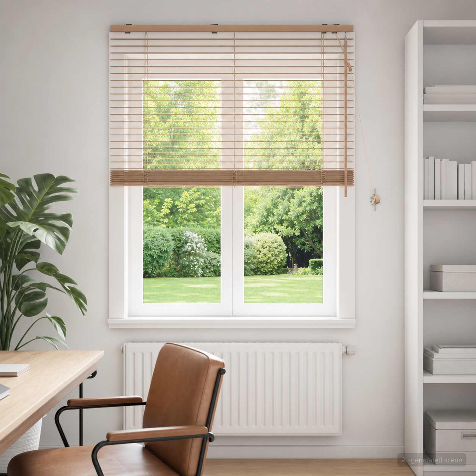 Venezianische Jalousie Eichenoptik 105 x 160 cm 35 mm