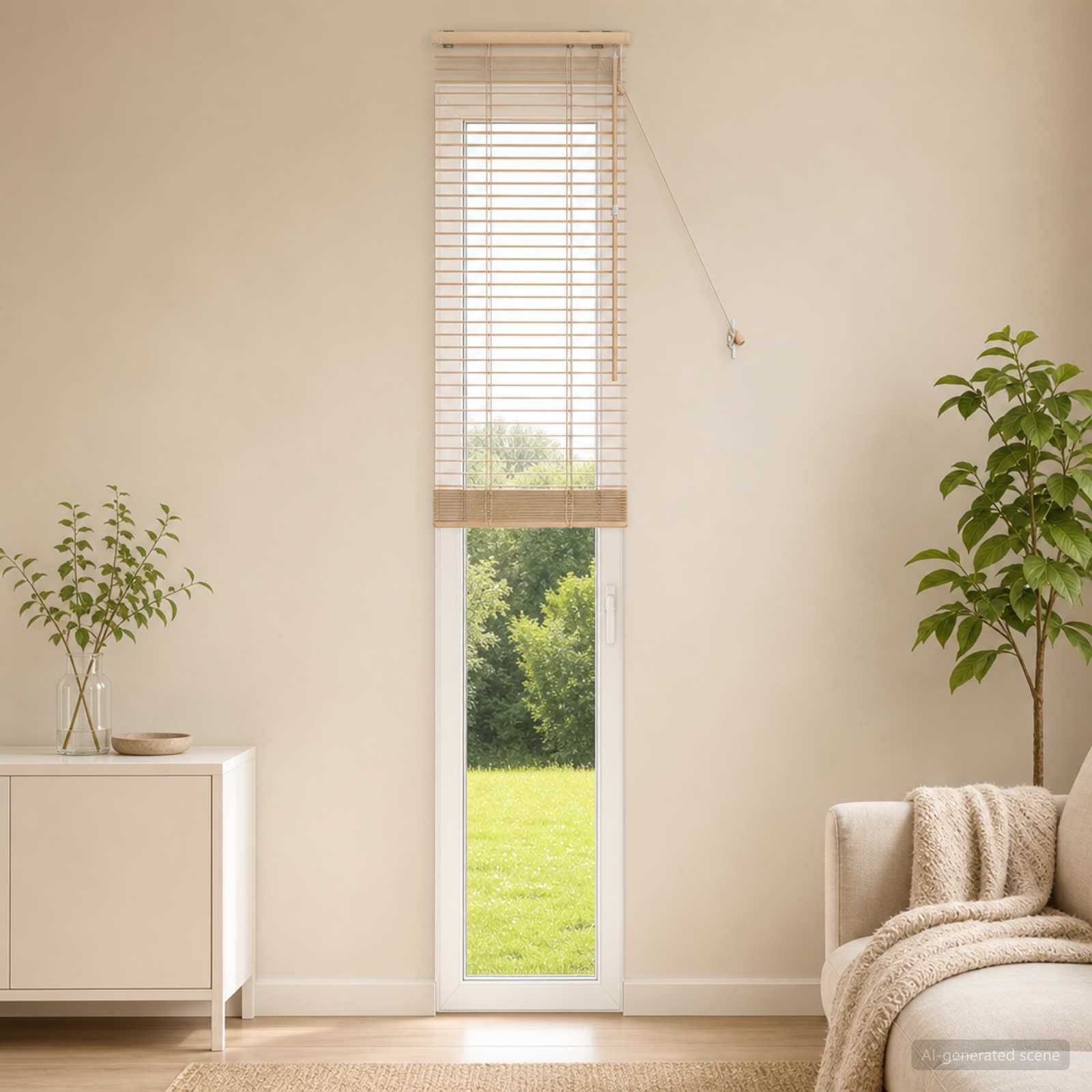 Venezianische Jalousie Eichenoptik 45 x 250 cm 35 mm