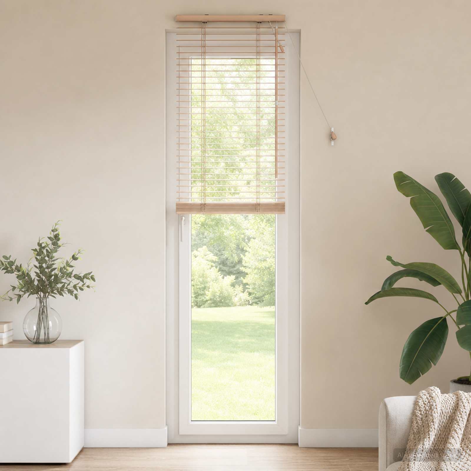Venezianische Jalousie Eichenoptik 65 x 250 cm 35 mm