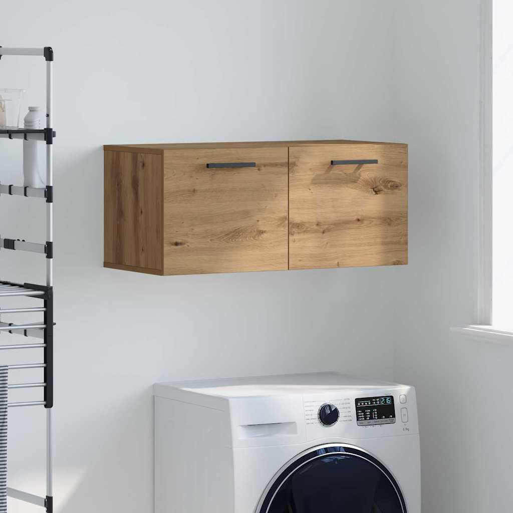 Wandschrank 80 x 36.5 x 35 cm Holzwerkstoff Artisan-Eiche