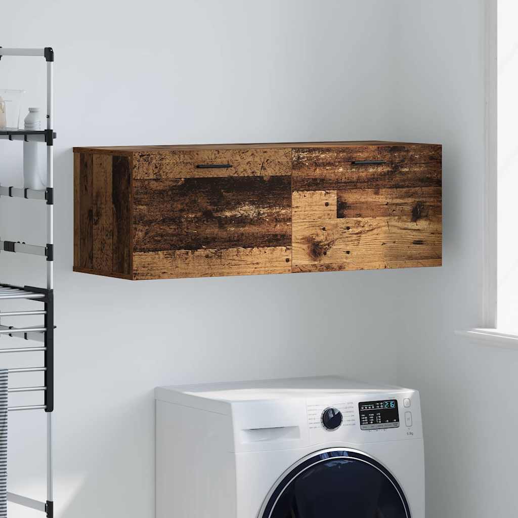 Wandschrank 100 x 36,5 x 35 cm Holzwerkstoff Altholz