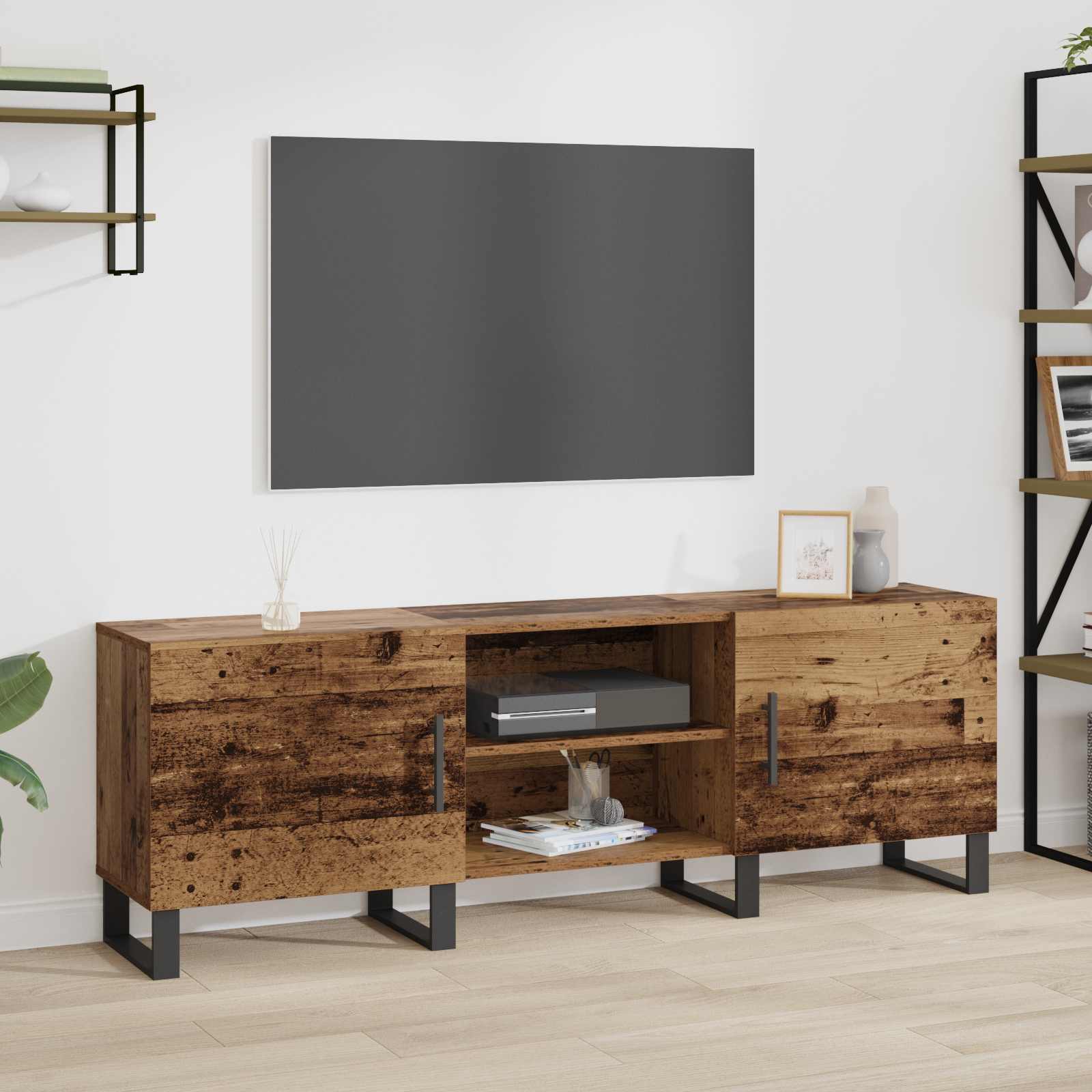 TV-Schränk 150 x 30 x 50 cm Altholz Holzwerkstoff