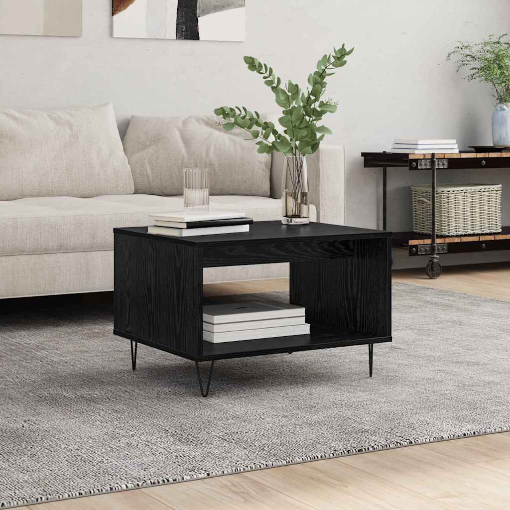 Couchtisch Schwarz Eichen-Optik 60 x 50 x 40 cm Holzwerkstoff