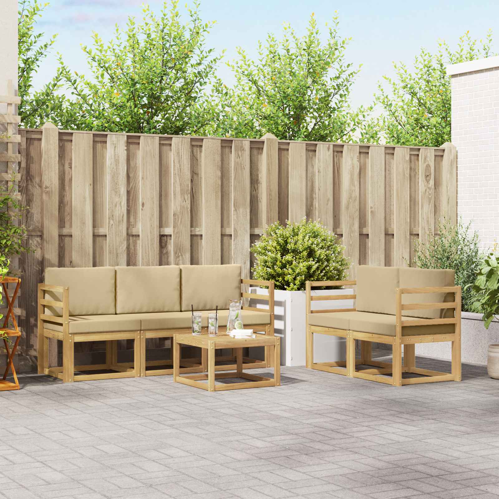 Outdoor-Sofagarnitur 6 stk.