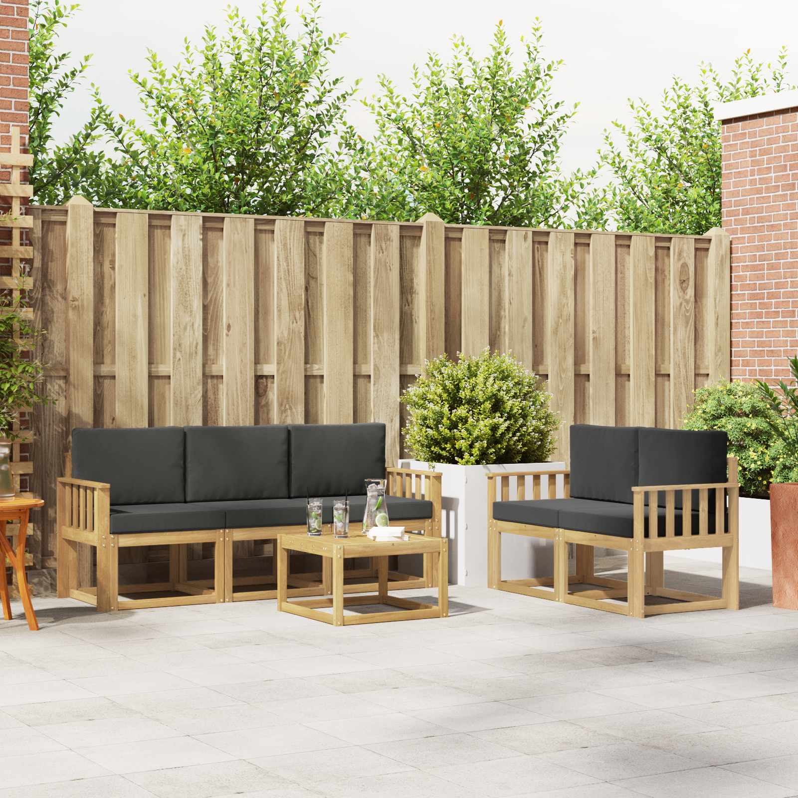 Outdoor-Sofagarnitur 6 stk.