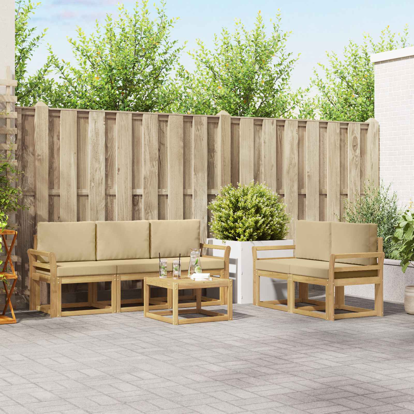 Outdoor-Sofagarnitur 6 stk.