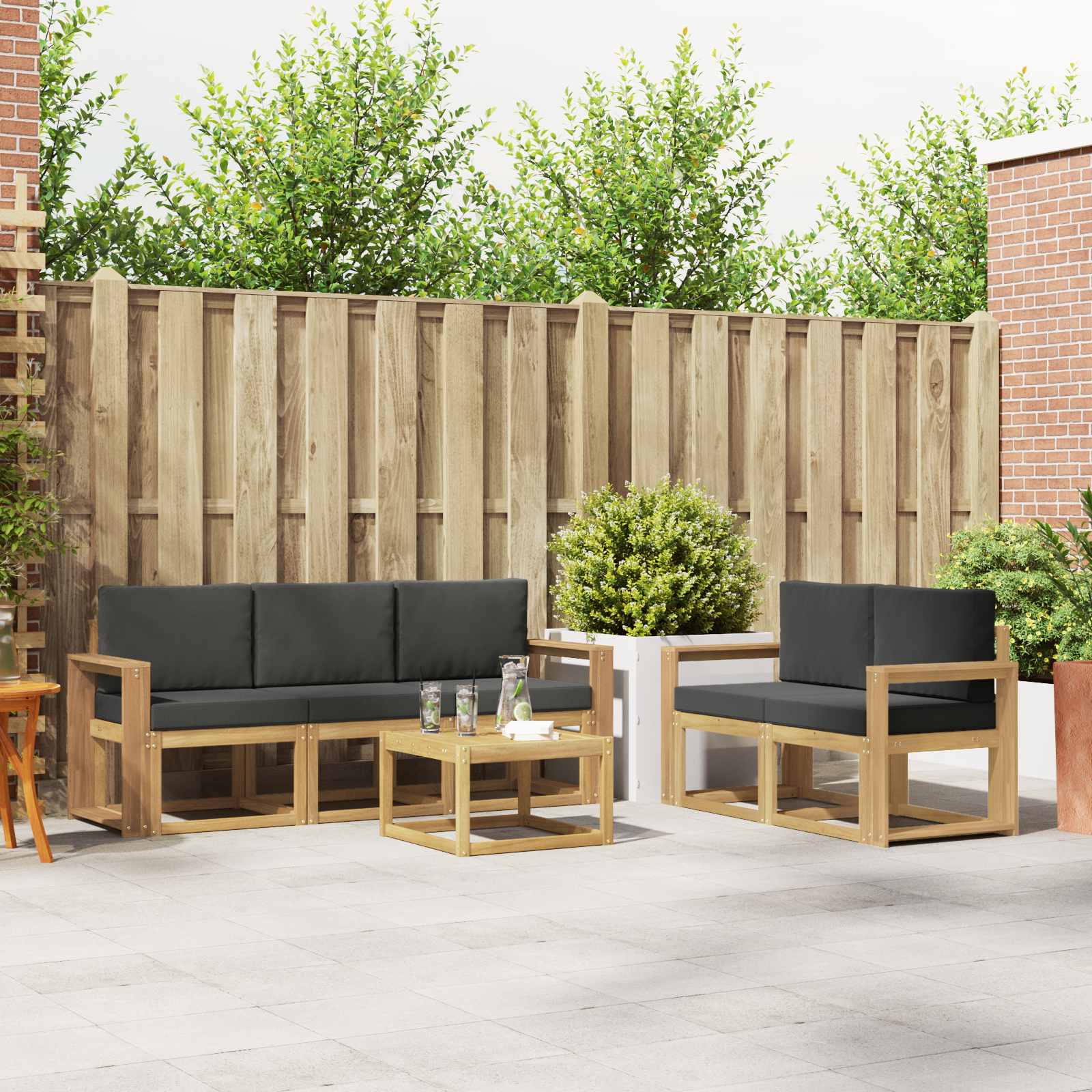 Outdoor-Sofagarnitur 6 stk.