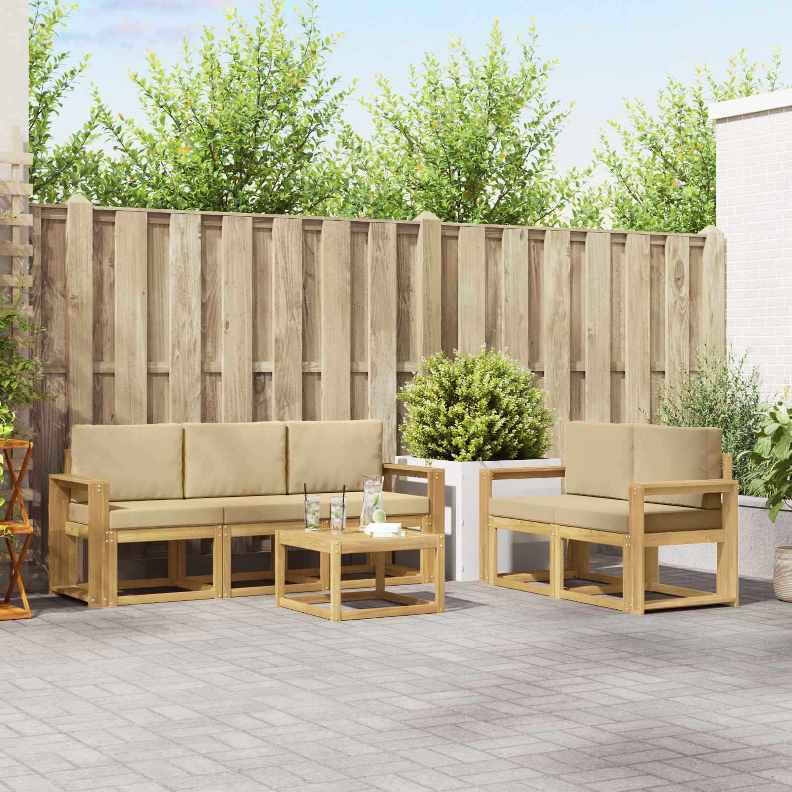 Outdoor-Sofagarnitur 6 stk.