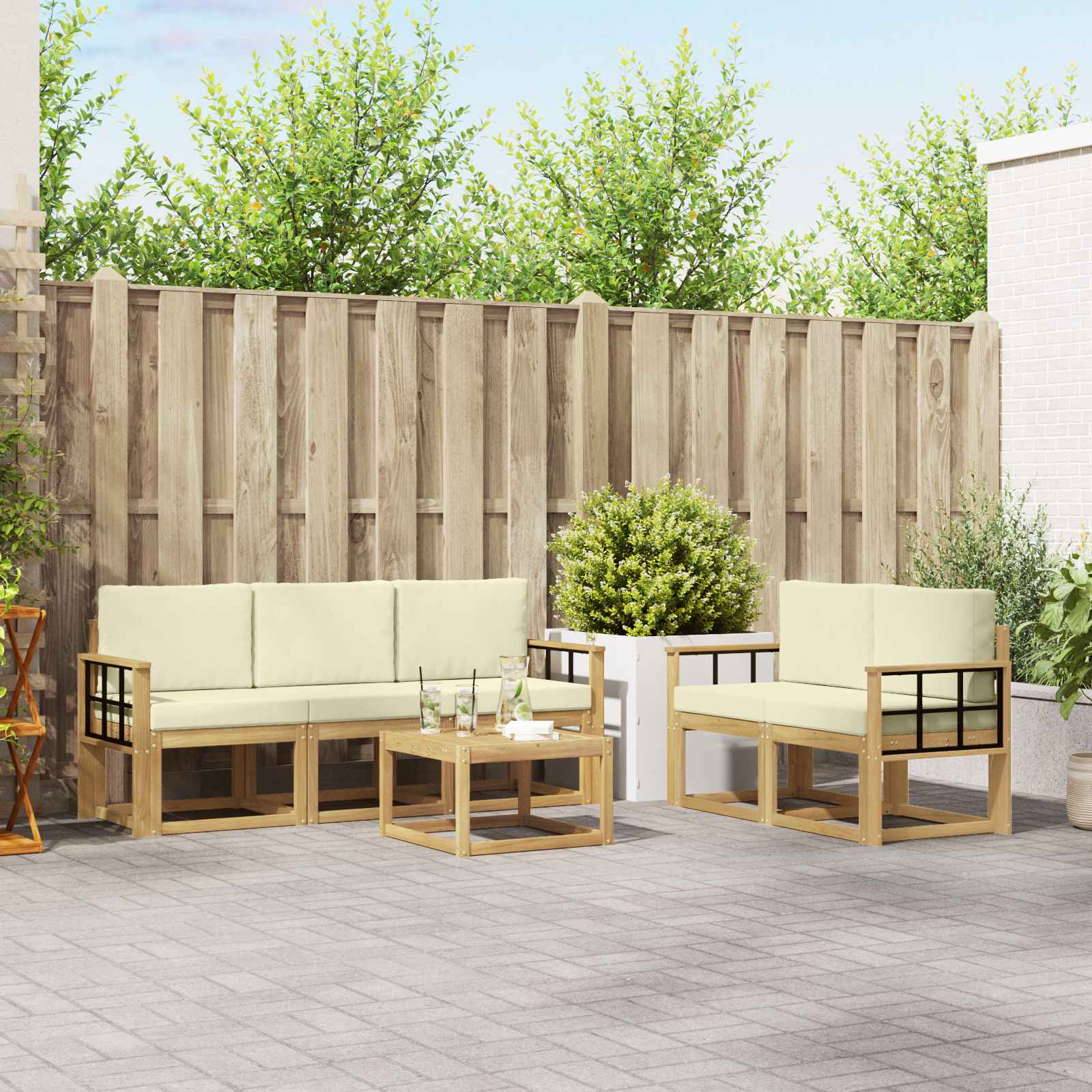 Outdoor-Sofagarnitur 6 stk.