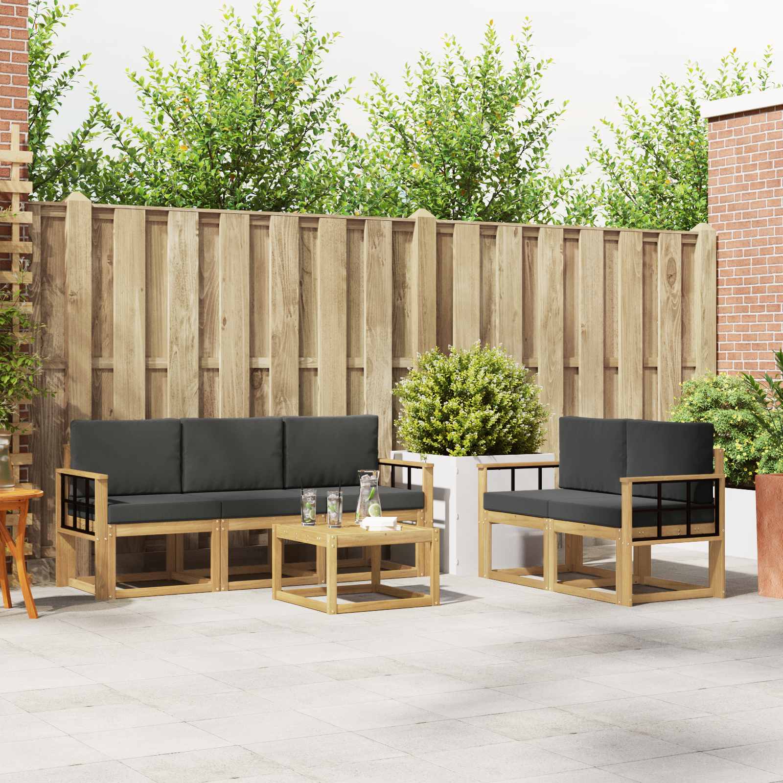 Outdoor-Sofagarnitur 6 stk.