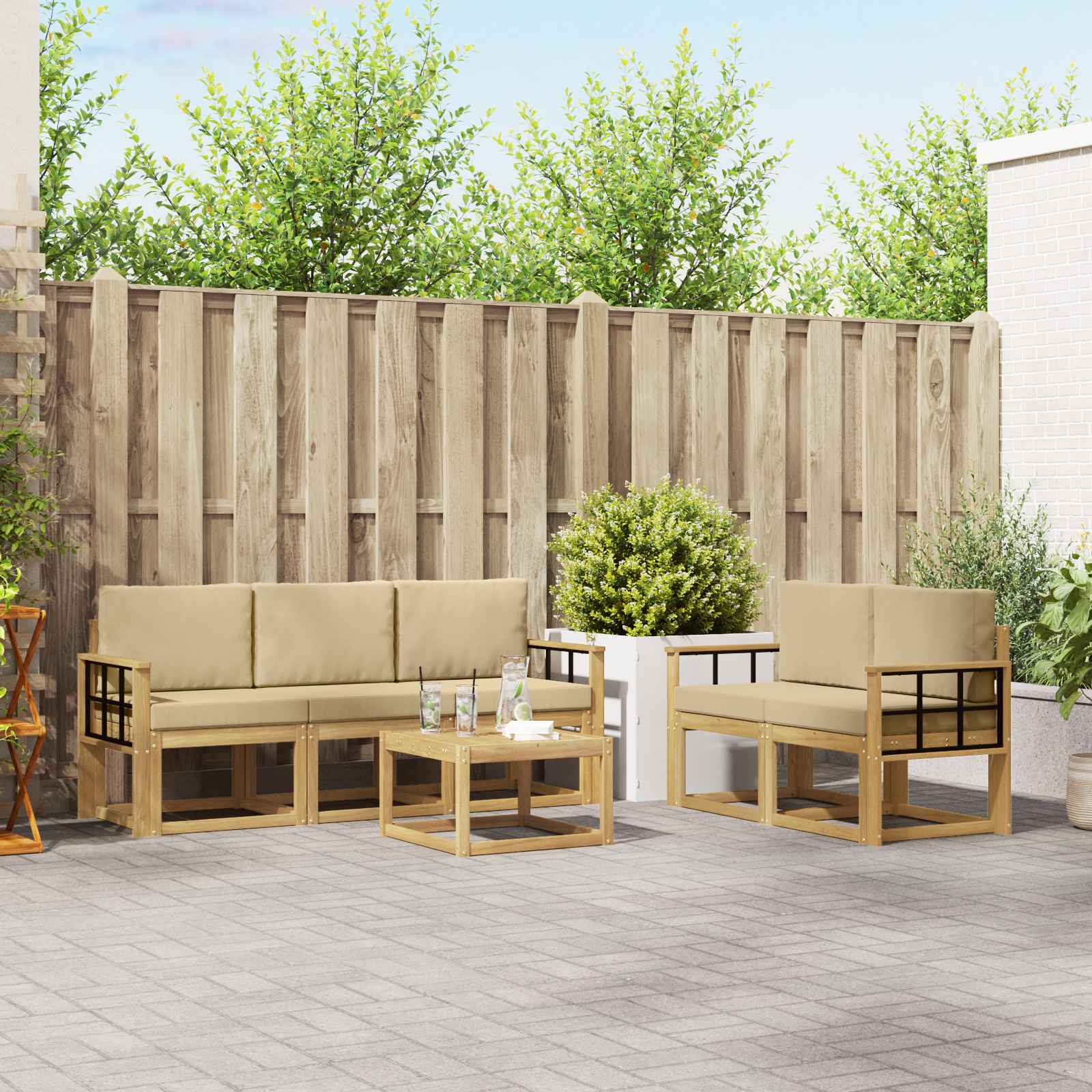 Outdoor-Sofagarnitur 6 stk.