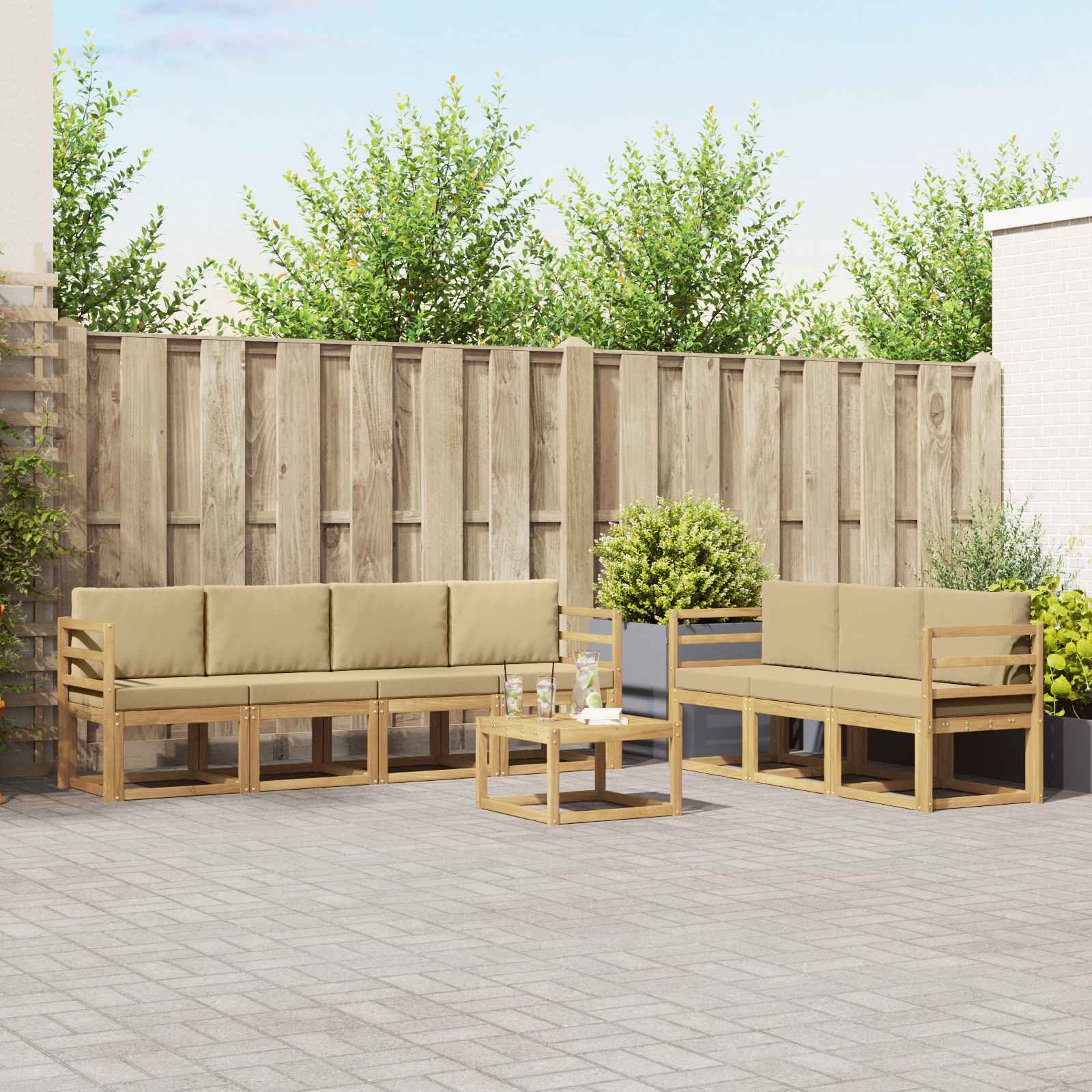 Outdoor-Sofagarnitur 7 stk.