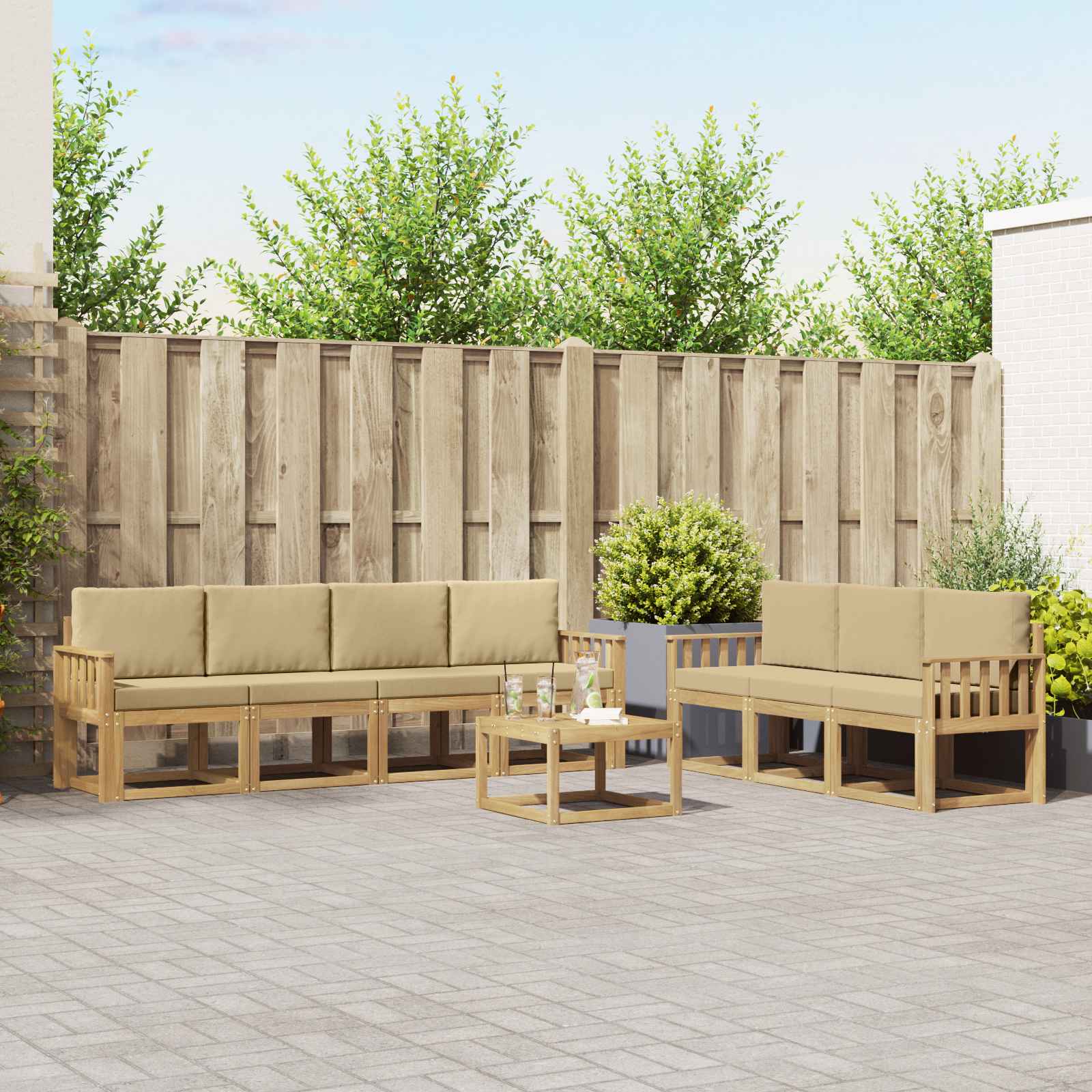 Outdoor-Sofagarnitur 7 stk.