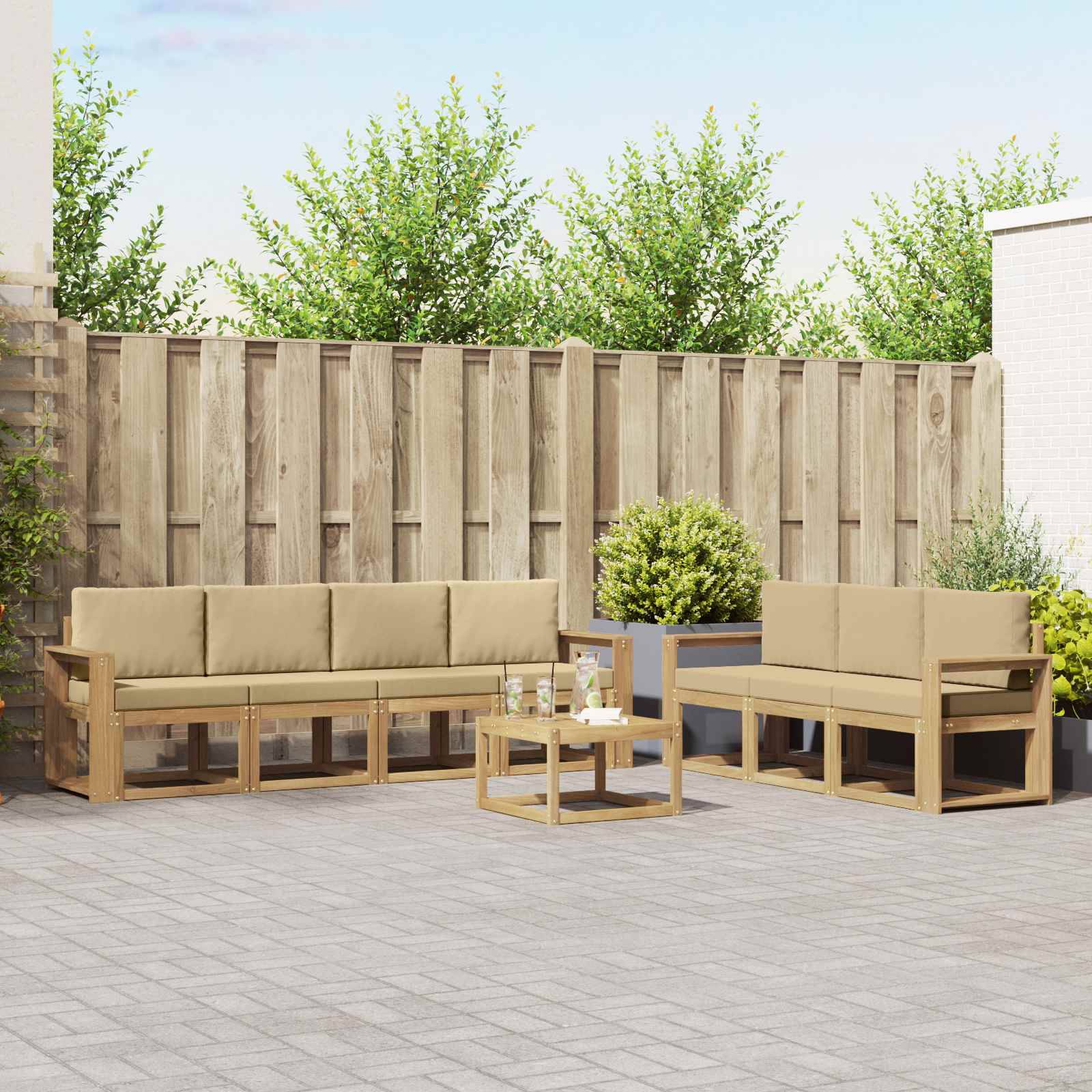 Outdoor-Sofagarnitur 7 stk.