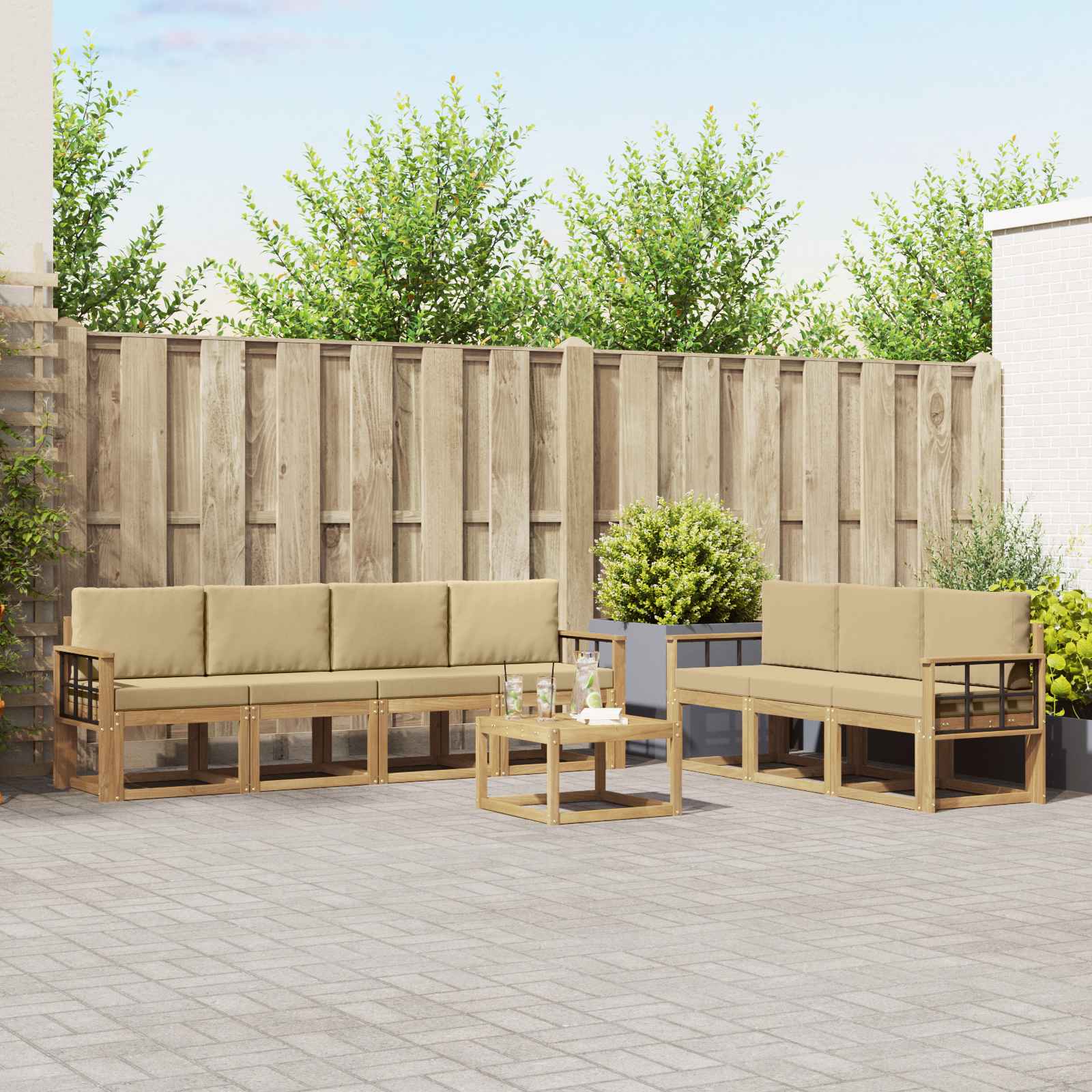 Outdoor-Sofagarnitur 7 stk.