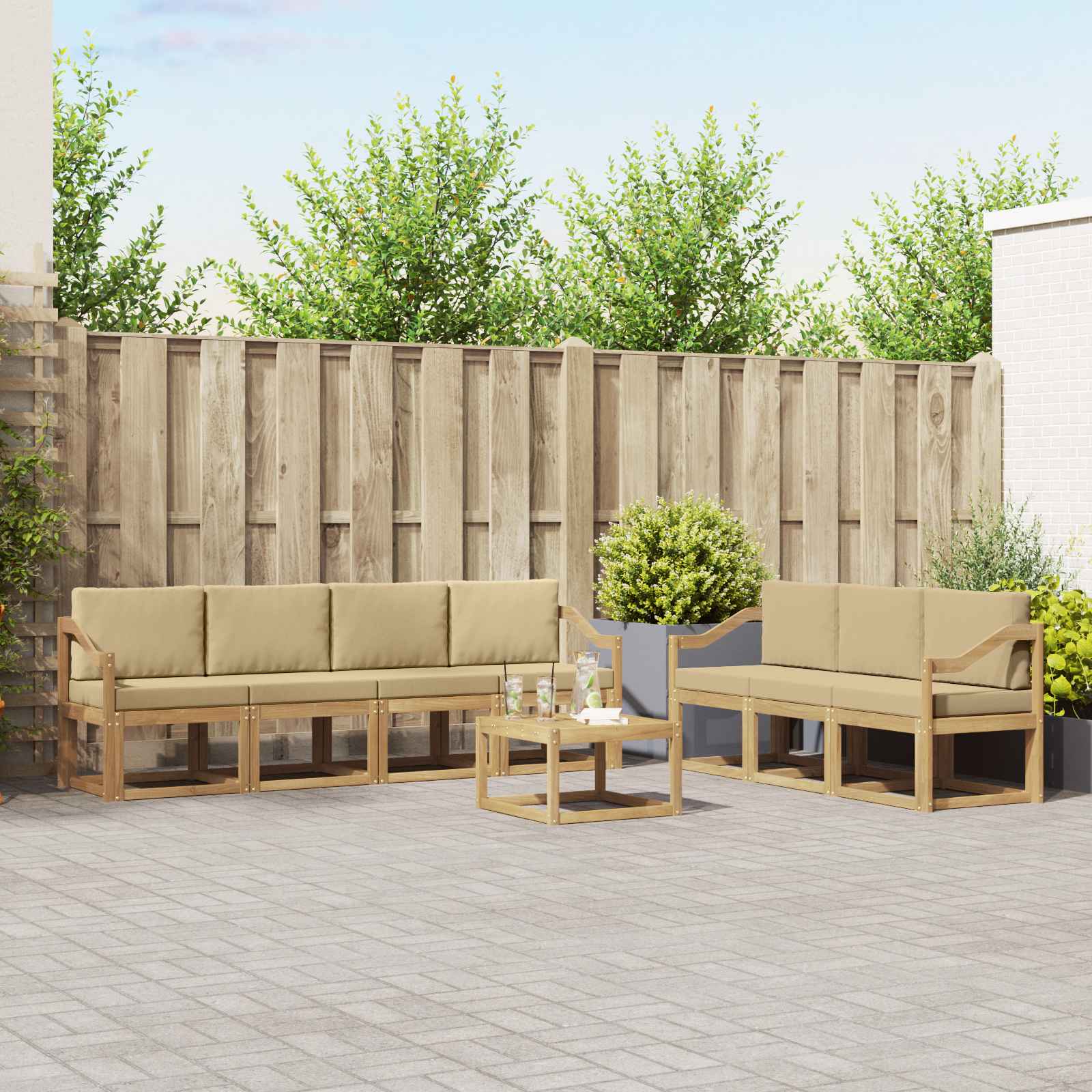 Outdoor-Sofagarnitur 7 stk.