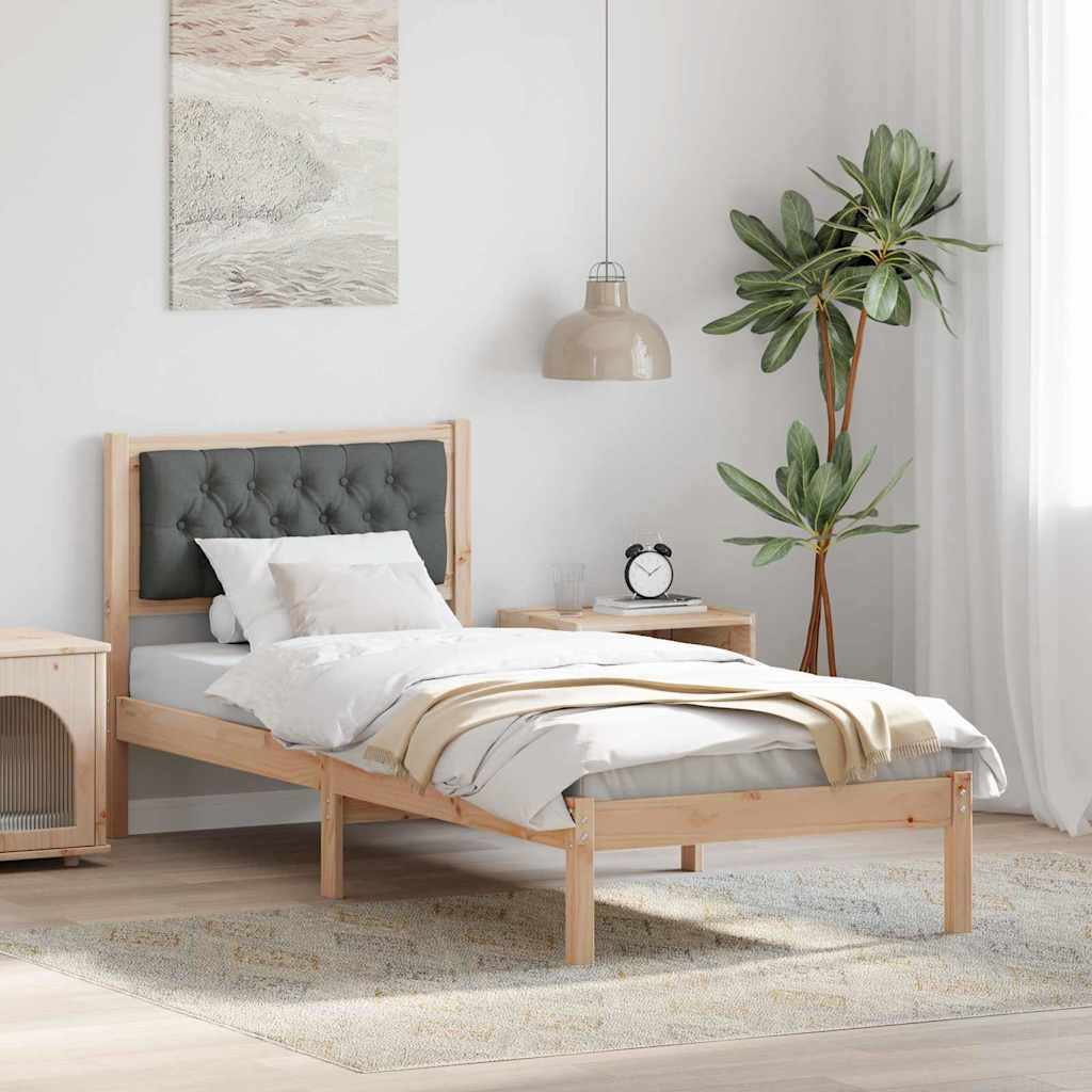 Bettrahmen Dunkelgrau 80 x 200 cm Massives Kiefernholz