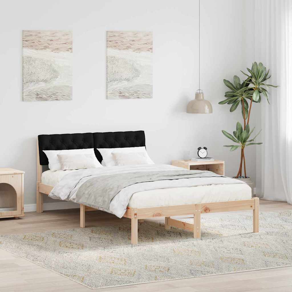 Bettgestell Braun und Schwarz 120 x 200 cm Massivholz Kiefer